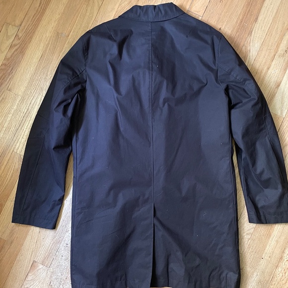 Banana Republic Men’s L Chocolate Brown Cotton Trench Coat Raincoat - Picture 8 of 8